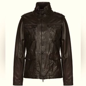 Massimo Rebecchi | Mens Brown Leather Jacket | Size 38 US | NWOT